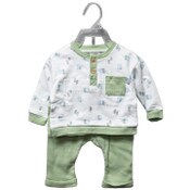 Wholesale - 2pc BOYS OLIVE TOP/PANT SET C/P 48, UPC: 632878899501